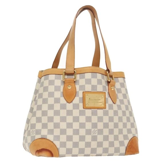 LOUIS VUITTON Damier Azur Hampstead PM Tote Bag N51207 LV Auth 99862 - Picture 1 of 16